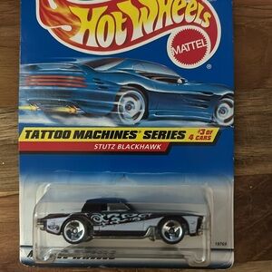 Hot Wheels Stutz Blackhawk #687 Tattoo Machines Series 3/4 Die-Cast Car 1998